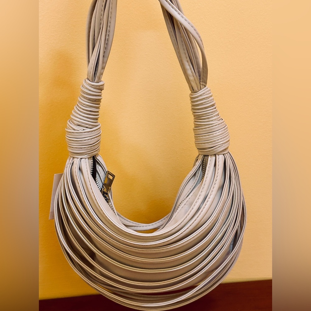 Tubular Style Womens Handbag- Nude